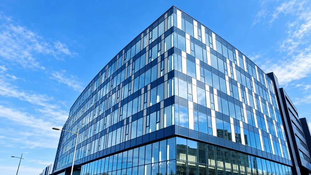 Glass-facade building at the University of Novi Sad